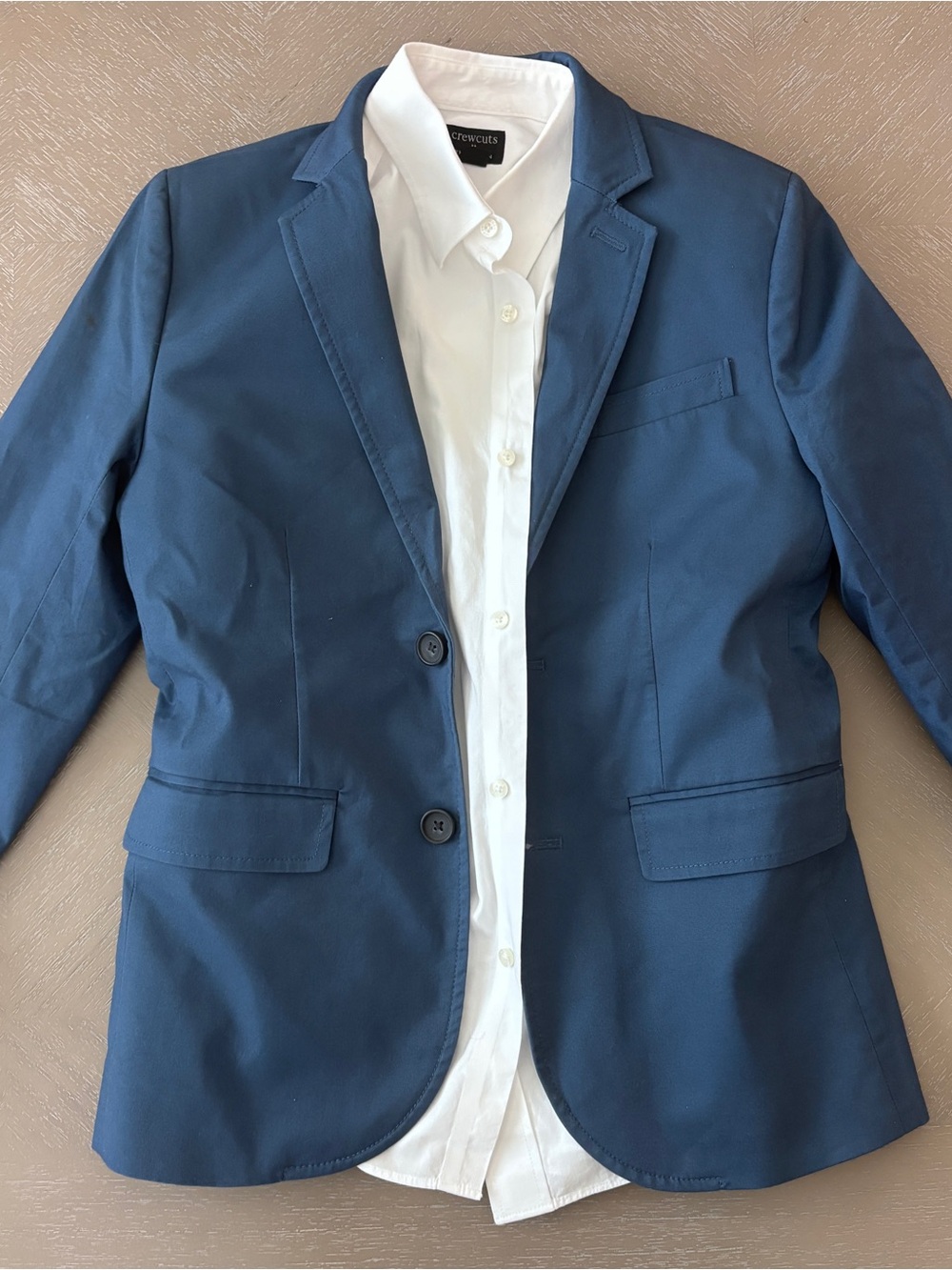 J.Crew Navy Blazer + Dress Shirt Youth Boys Sz 12